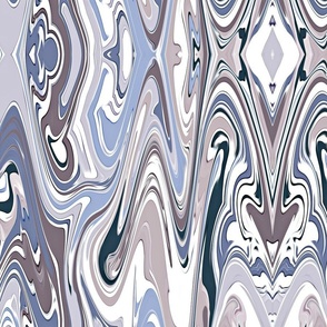 Purple & Blue Gray Toned Marblelized Abstract