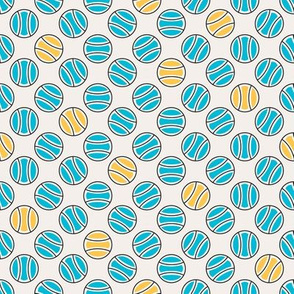 Little Tennis Balls in Blue