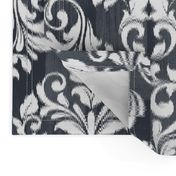 Ikat Damask - Charcoal