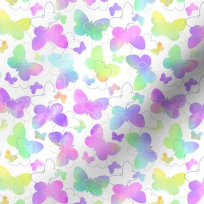 Watercolor Butterflies Small