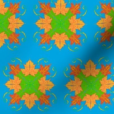 Autumn Maple Leaves Abstract