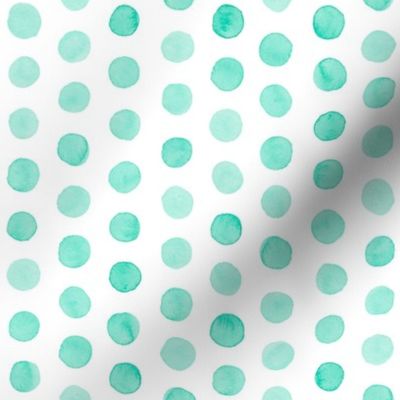 Watercolor Dots: Mint