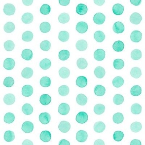 Watercolor Dots: Mint