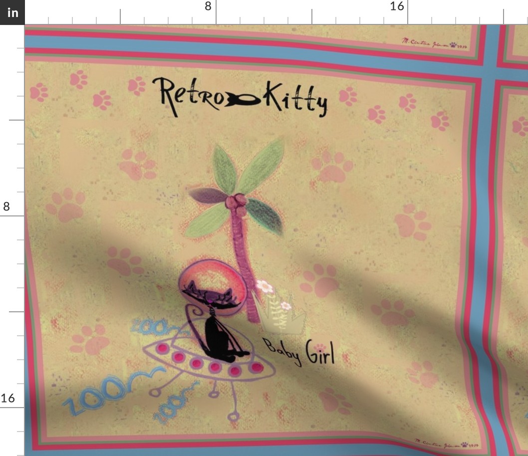 Retro Kitty / Paws Scarf