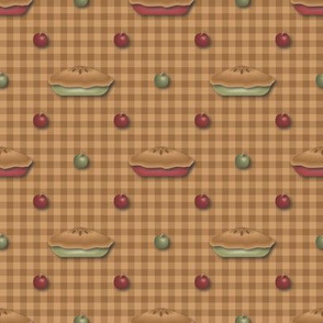 green_and_red_pies_and_apples_on_tan_gingham