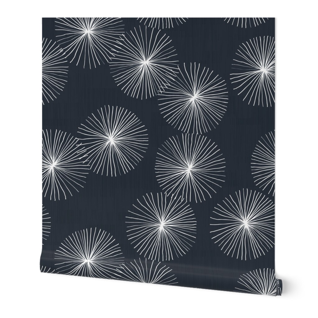 Dandelions M+M Navy Black by Friztin