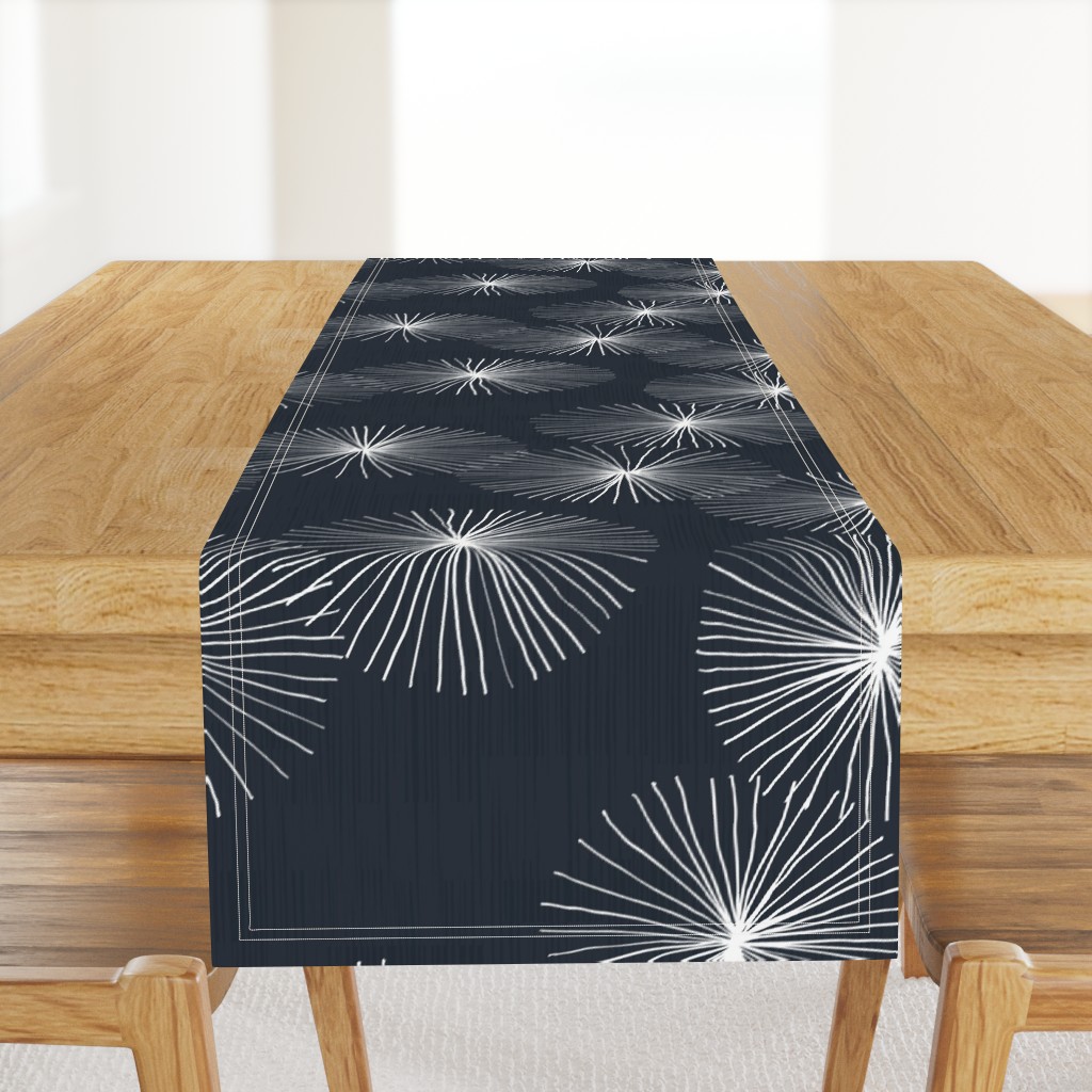 Dandelions M+M Navy Black by Friztin