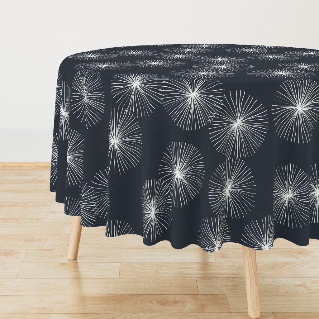 Dandelions M+M Navy Black by Friztin