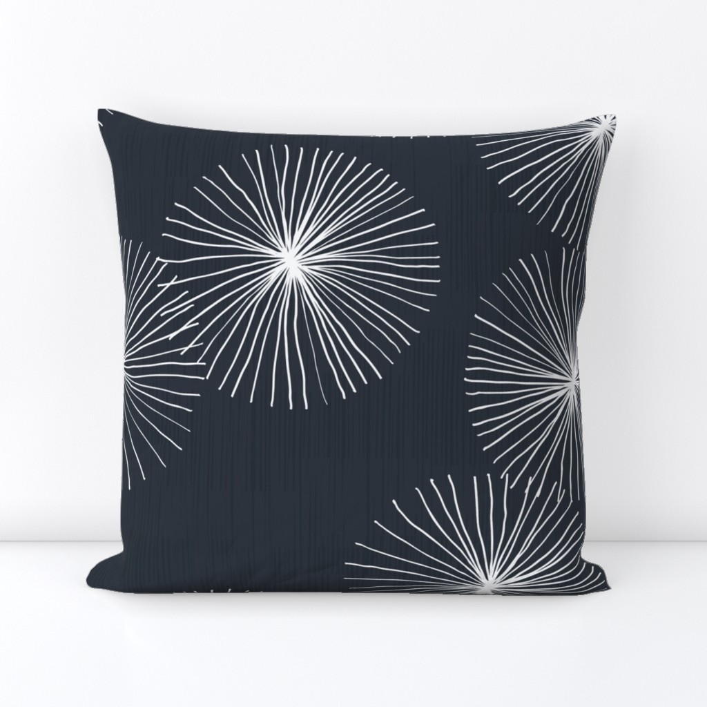 Dandelions M+M Navy Black by Friztin