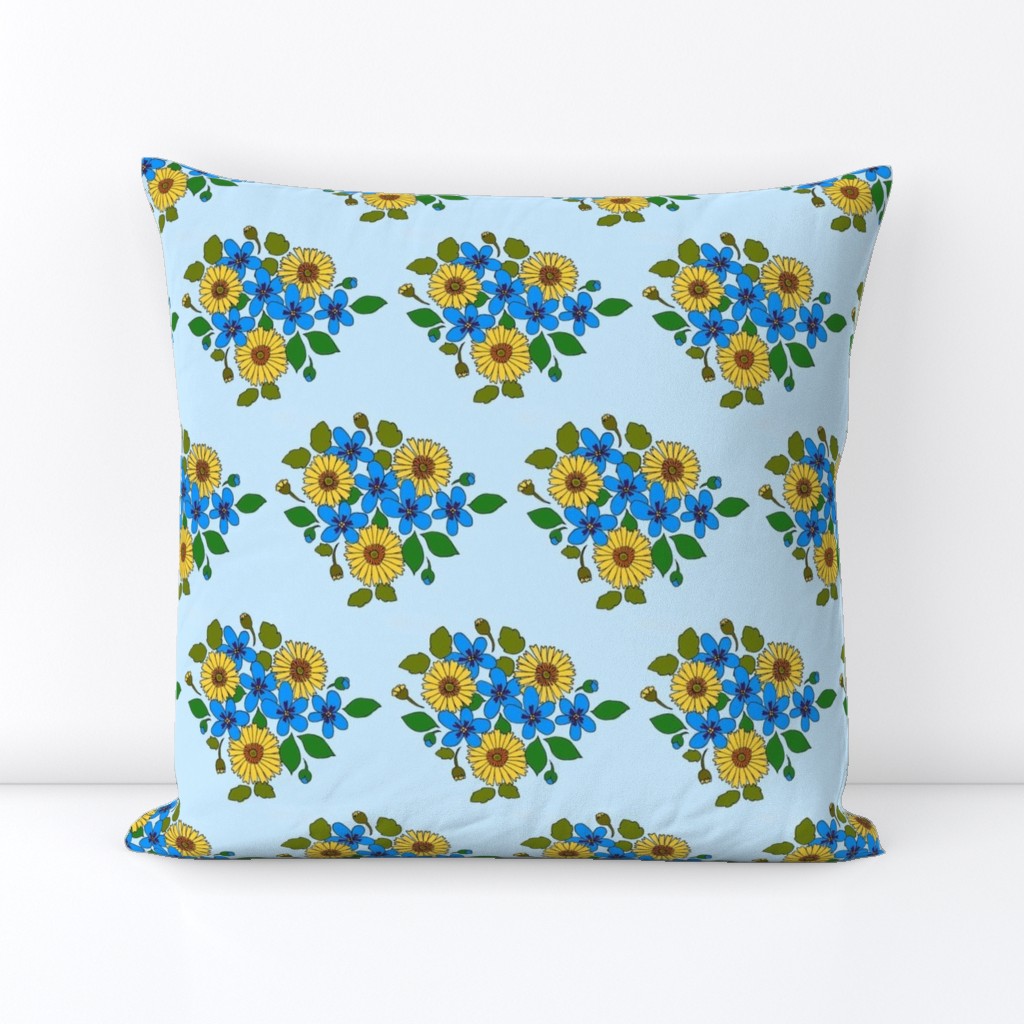 50s_yellow_and_blue_flower_cluster