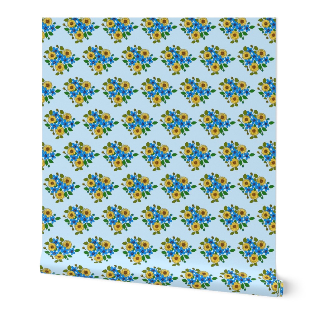 50s_yellow_and_blue_flower_cluster