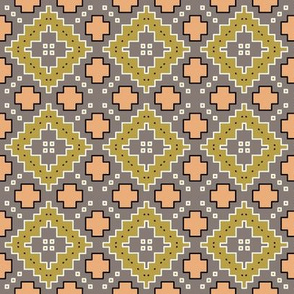 Olive Diamonds desert geometric