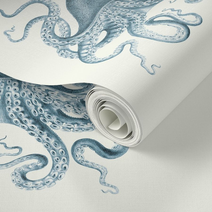 Octopus in Sea Wallpaper | Spoonflower