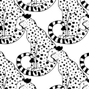 Black and White Cheetahs