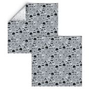 Film noir hipster pattern great gatsby icons bow tie mustache for boys