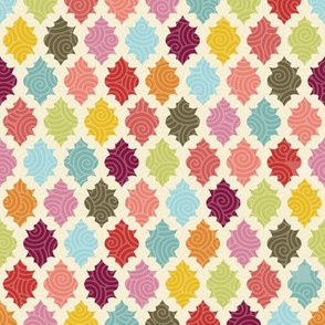 Moroccan Quatrefoil - Garden Hues