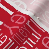 Personalised Name Fabric - Red