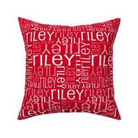 Personalised Name Fabric - Red