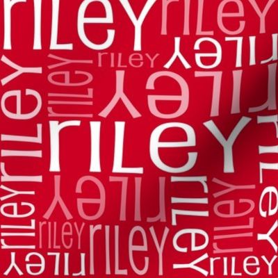 Personalised Name Fabric - Red