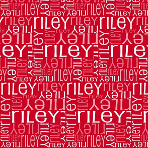 Personalised Name Fabric - Red