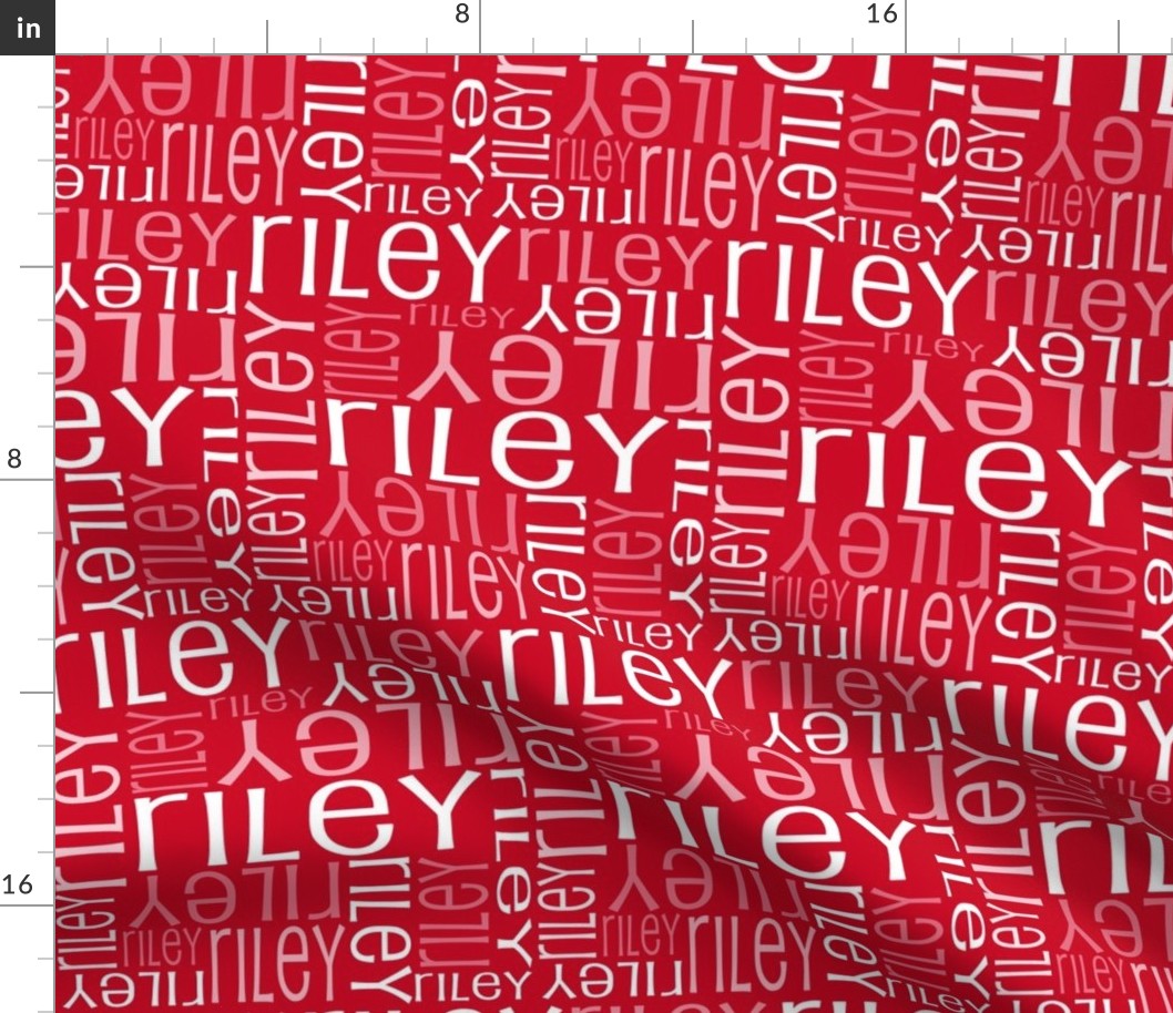 Personalised Name Fabric - Red