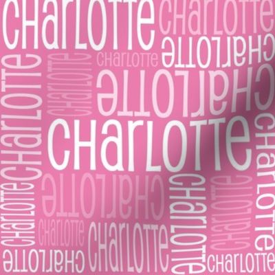 Personalised Name Fabric - Pink