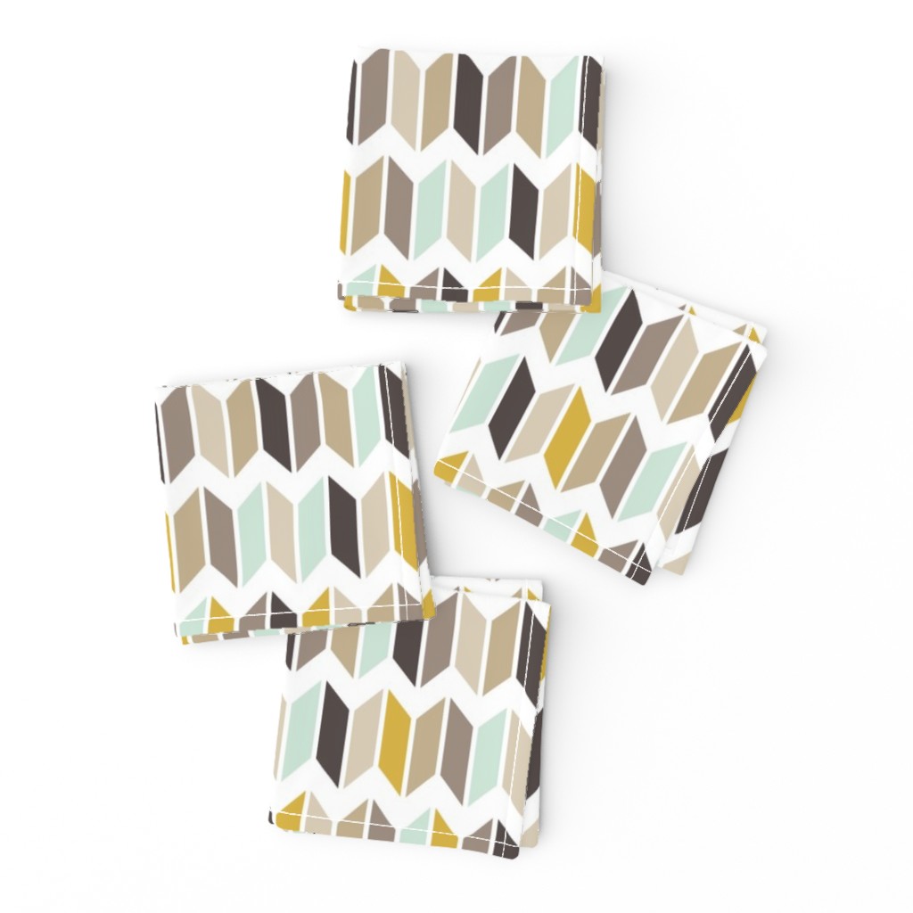 Chevron Slices Mint & Gold