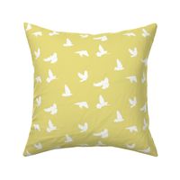 Doves in Flight, Tumbleweed Yellow for Desert Meadow Collection