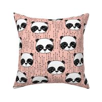 panda head // pink panda head cute panda design by andrea lauren pink panda fabric best panda design