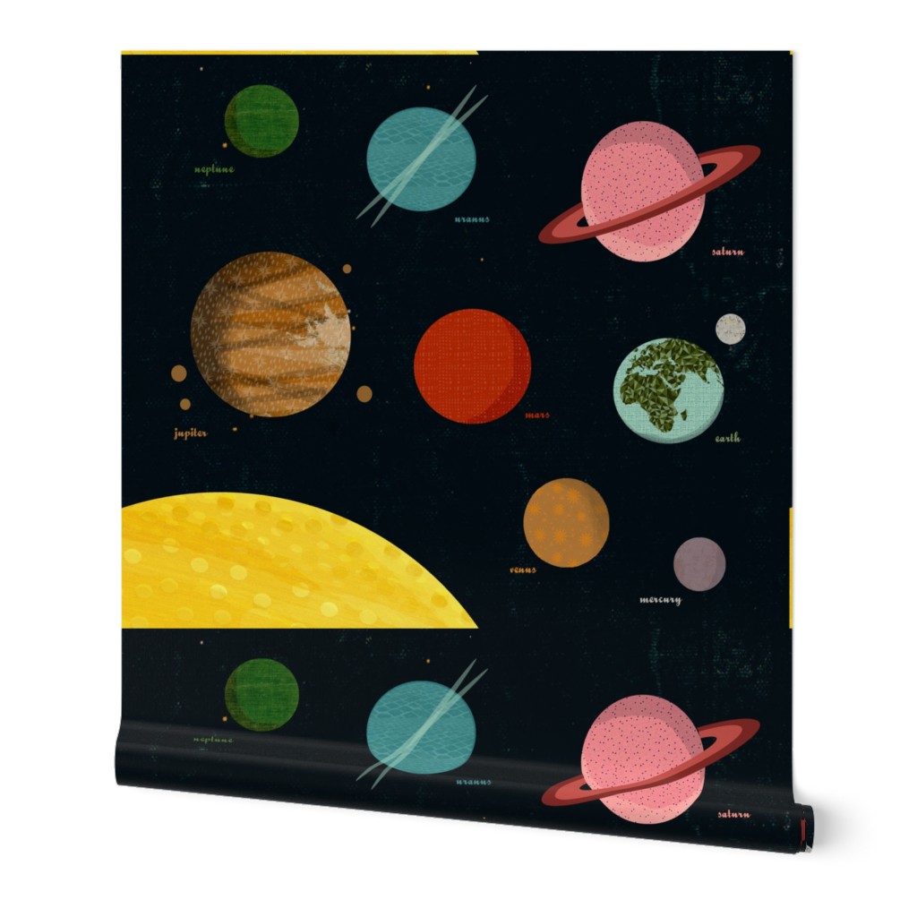 solar system // planets wall hanging 1 FQ planets fabric