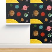 solar system // planets wall hanging 1 FQ planets fabric