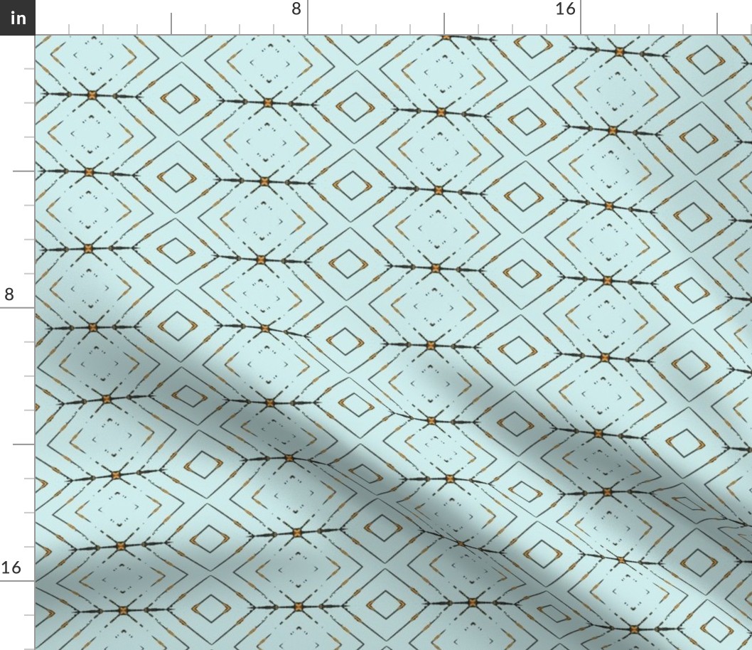 Arrow: Mint and brown pattern