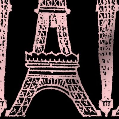 Paris ~ Eiffel For You ~ Black and Pink ~ Reverse