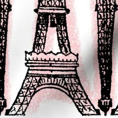 Paris ~ Eiffel For You ~ Black and Pink and White Chalk