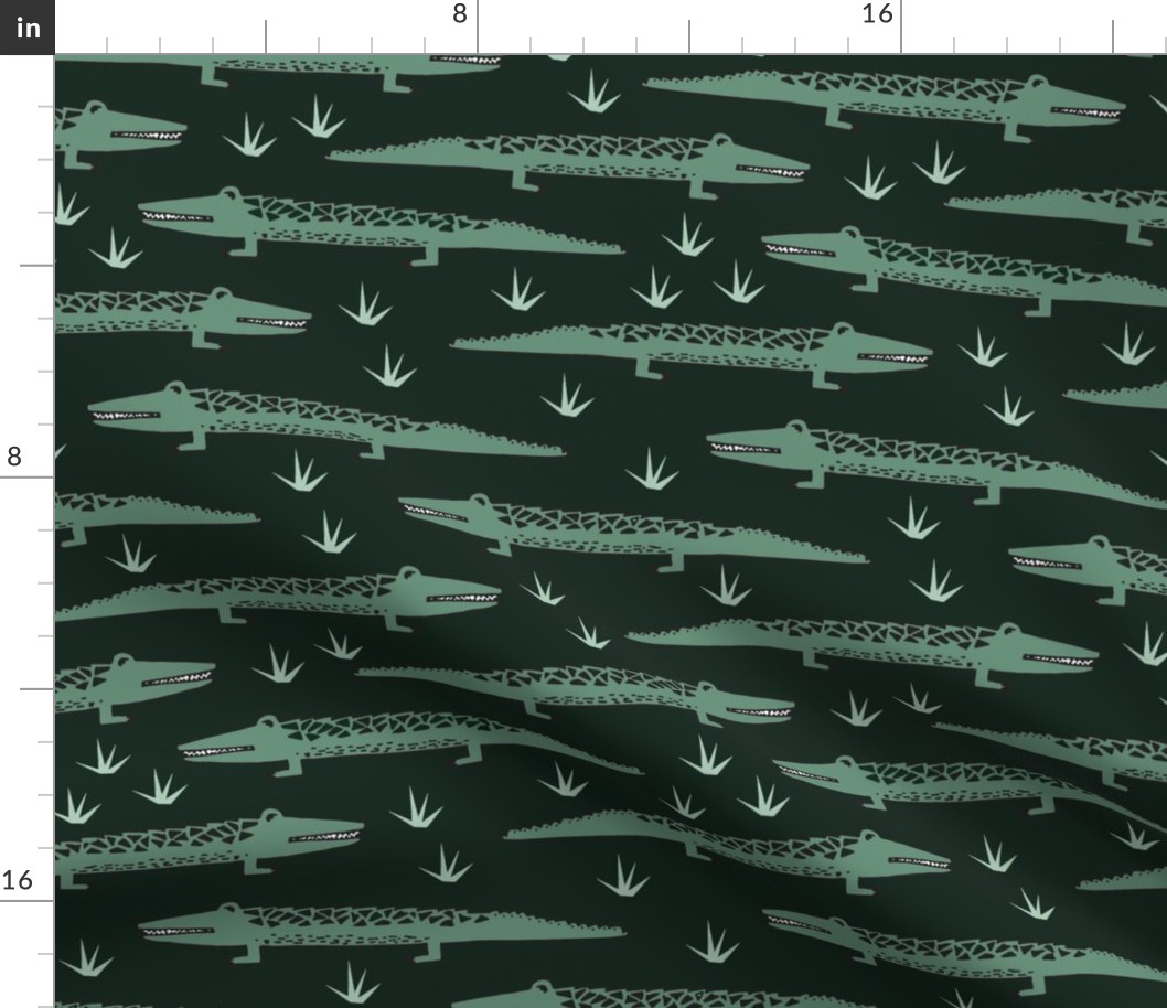 crocodiles // zoo animals crocodiles reptiles print, alligator pattern, alligator fabric, crocodiles fabric, andrea lauren design, andrea lauren fabric