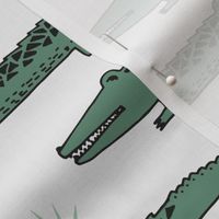 crocodile // crocodiles fabric, alligator print, alligators fabric, andrea lauren fabric, andrea lauren design reptiles nursery baby zoo animals