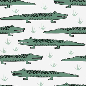 crocodile // crocodiles fabric, alligator print, alligators fabric, andrea lauren fabric, andrea lauren design reptiles nursery baby zoo animals