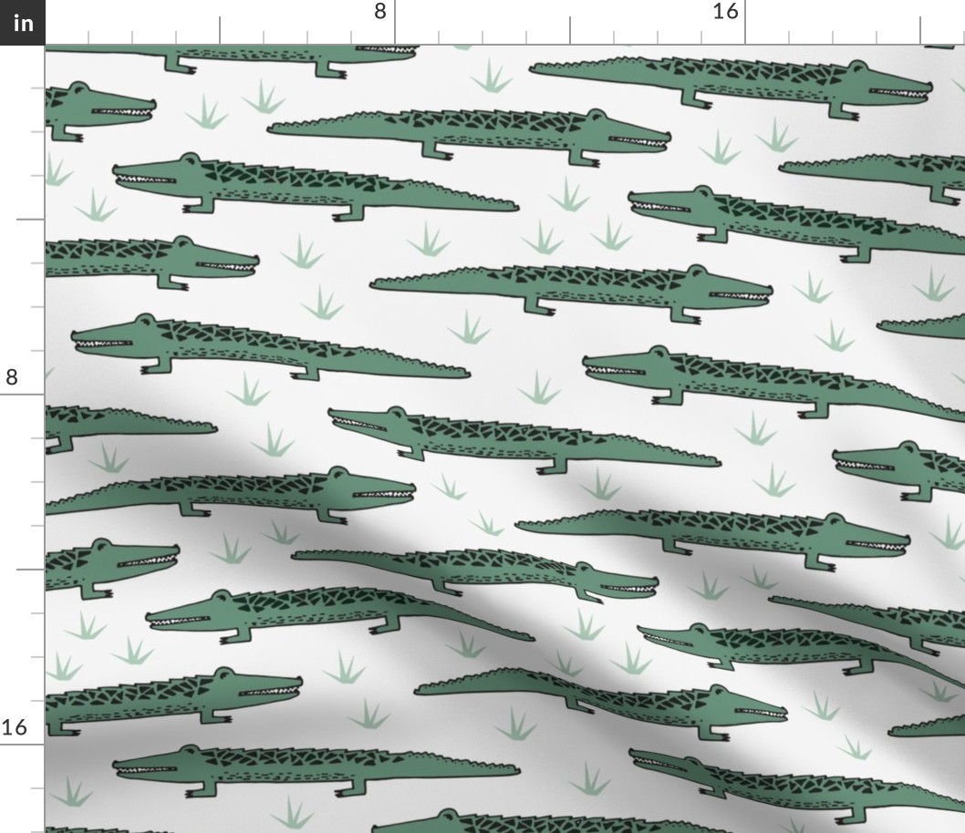 crocodile // crocodiles fabric, alligator print, alligators fabric, andrea lauren fabric, andrea lauren design reptiles nursery baby zoo animals