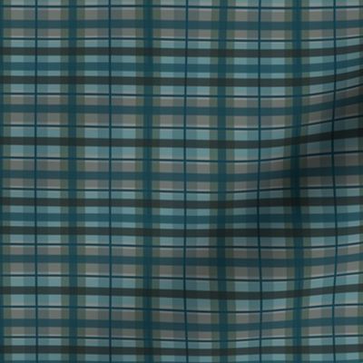 Small Brighter Plaid Blue/Gray/Green Design