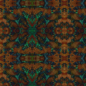 Fern Grotto-brown/teal
