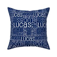 Personalised Name Fabric - Navy