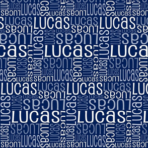 Personalised Name Fabric - Navy