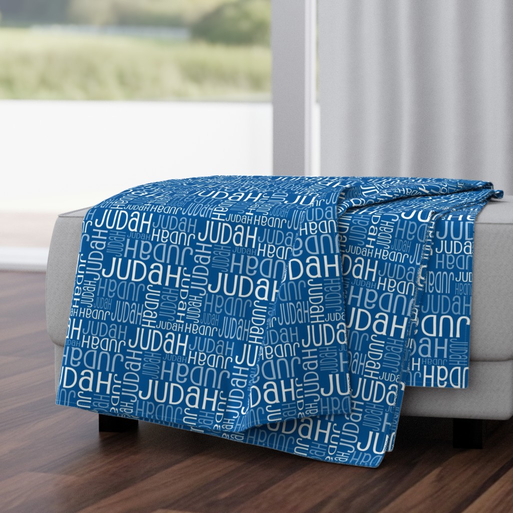 Personalised Name Fabric - Mid Blue