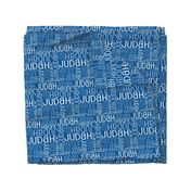 Personalised Name Fabric - Mid Blue