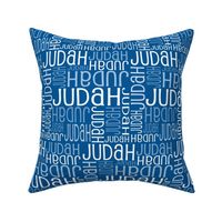 Personalised Name Fabric - Mid Blue