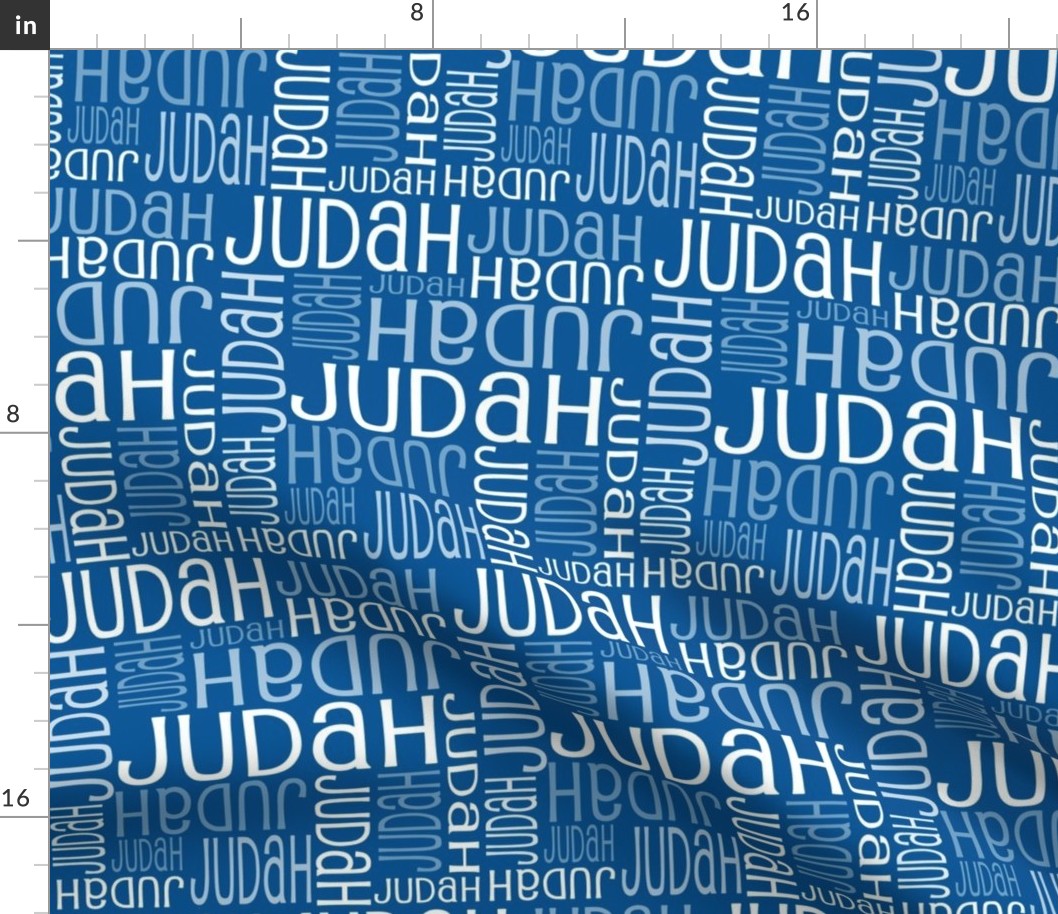 Personalised Name Fabric - Mid Blue