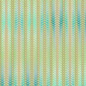 feathered stripes green blue sand 2