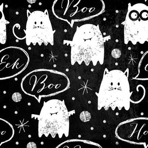 Chalkboard Ghost Friends