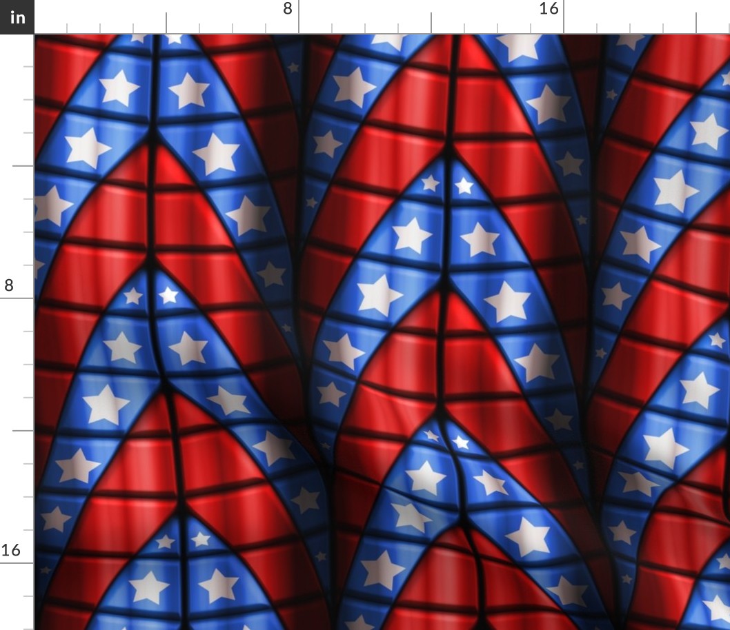 Superhero suits - Red, Blue, White Stars