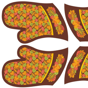 Falling Leaves Oven Mitts